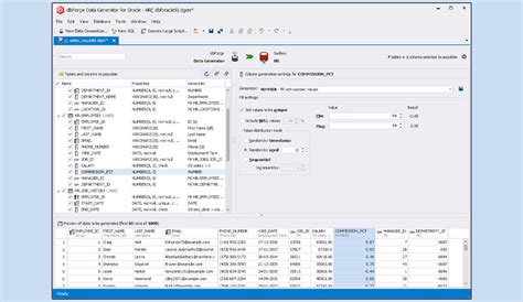 DbForge Data Generator for